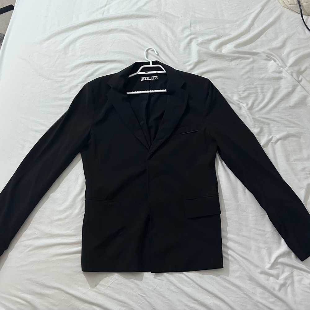Hyein Seo Black Unisex Poplin Blazer